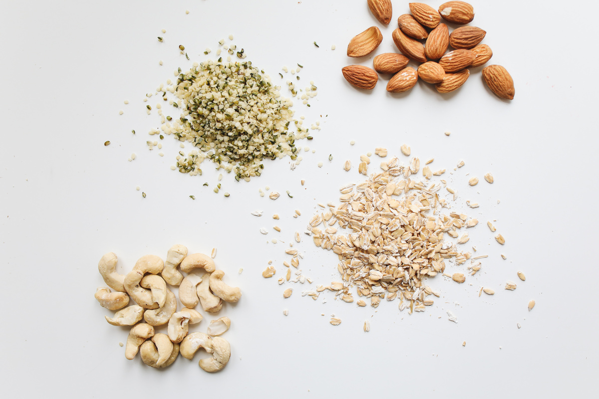 Brown and White Nuts on White Surface